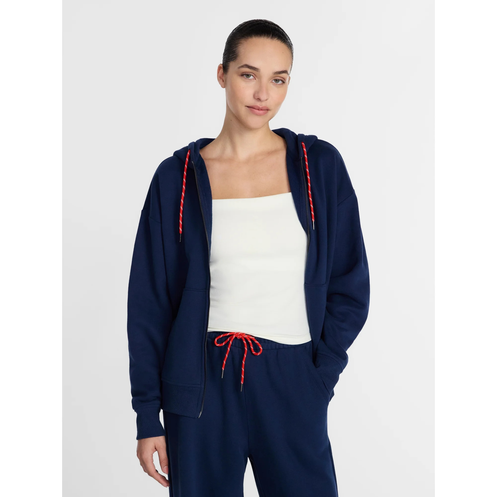 Athletic Works Women's and Women's Plus Full Zip Fleece Hoodie, Sizes XS-4X | Walmart (US)