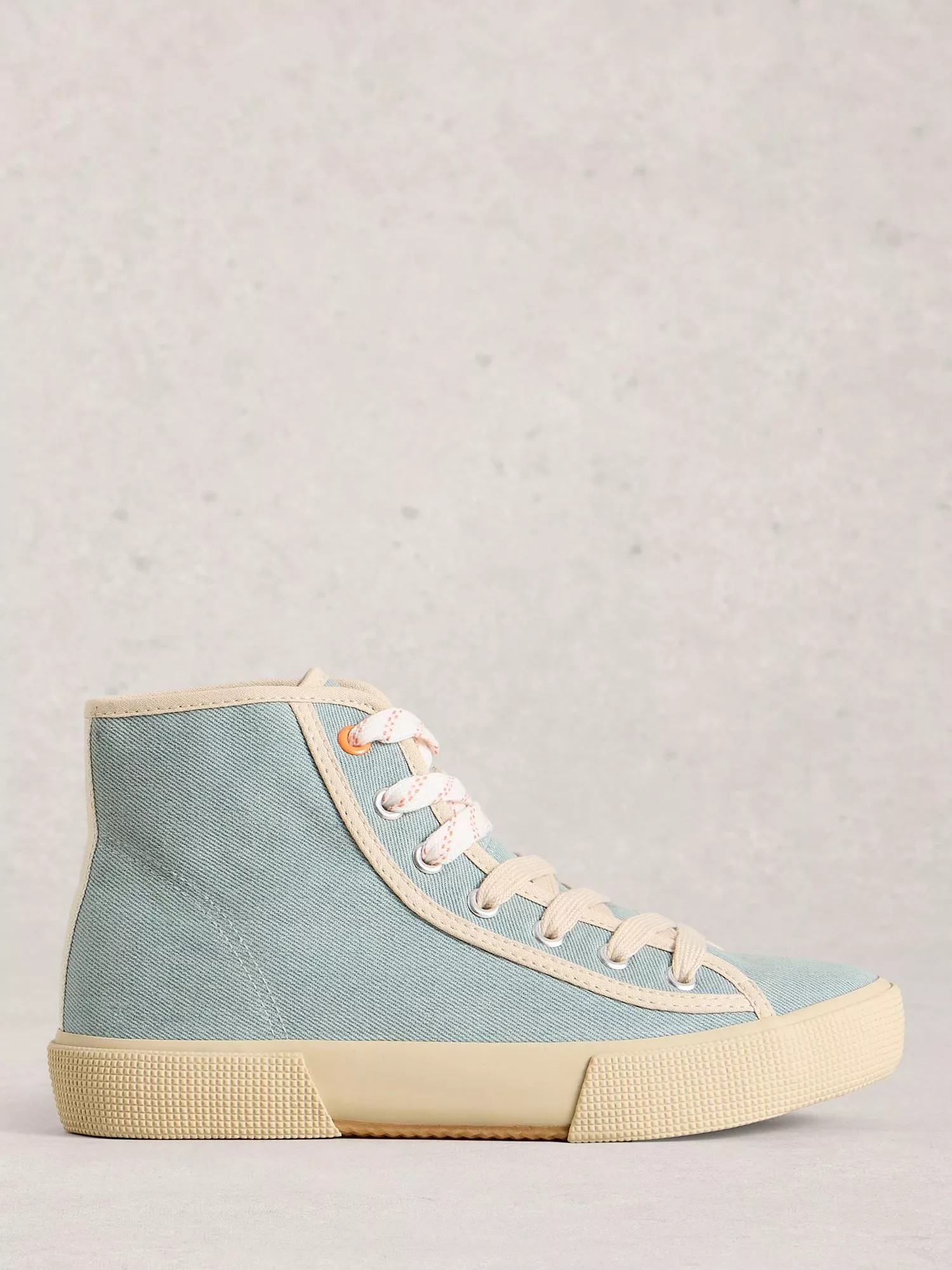 Pippa Hi-Top Canvas Trainers, Blue | John Lewis (UK)