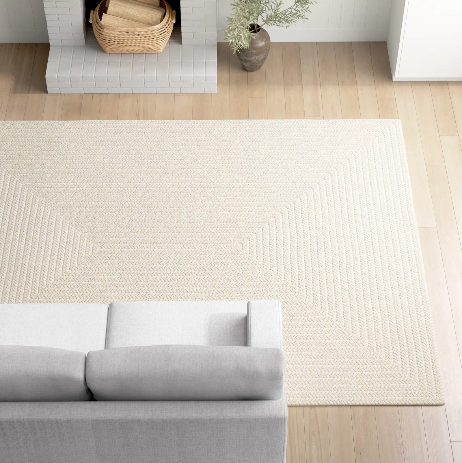 Morton Handmade Flatweave Polypropylene Area Rug in Ivory | Wayfair North America