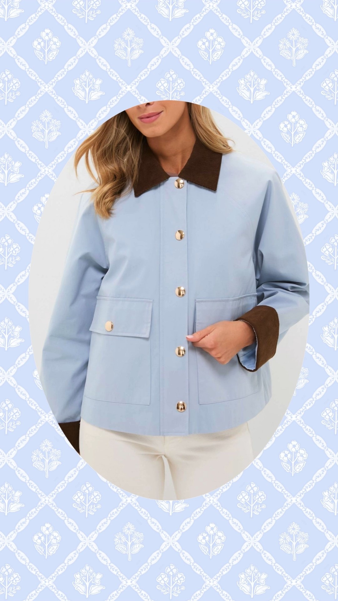 This Ice Blue & Chocolate Barn Jacket from Tuckernuck is out of my dreamed 

#LTKSaleAlert #LTKWorkwear #LTKTravel