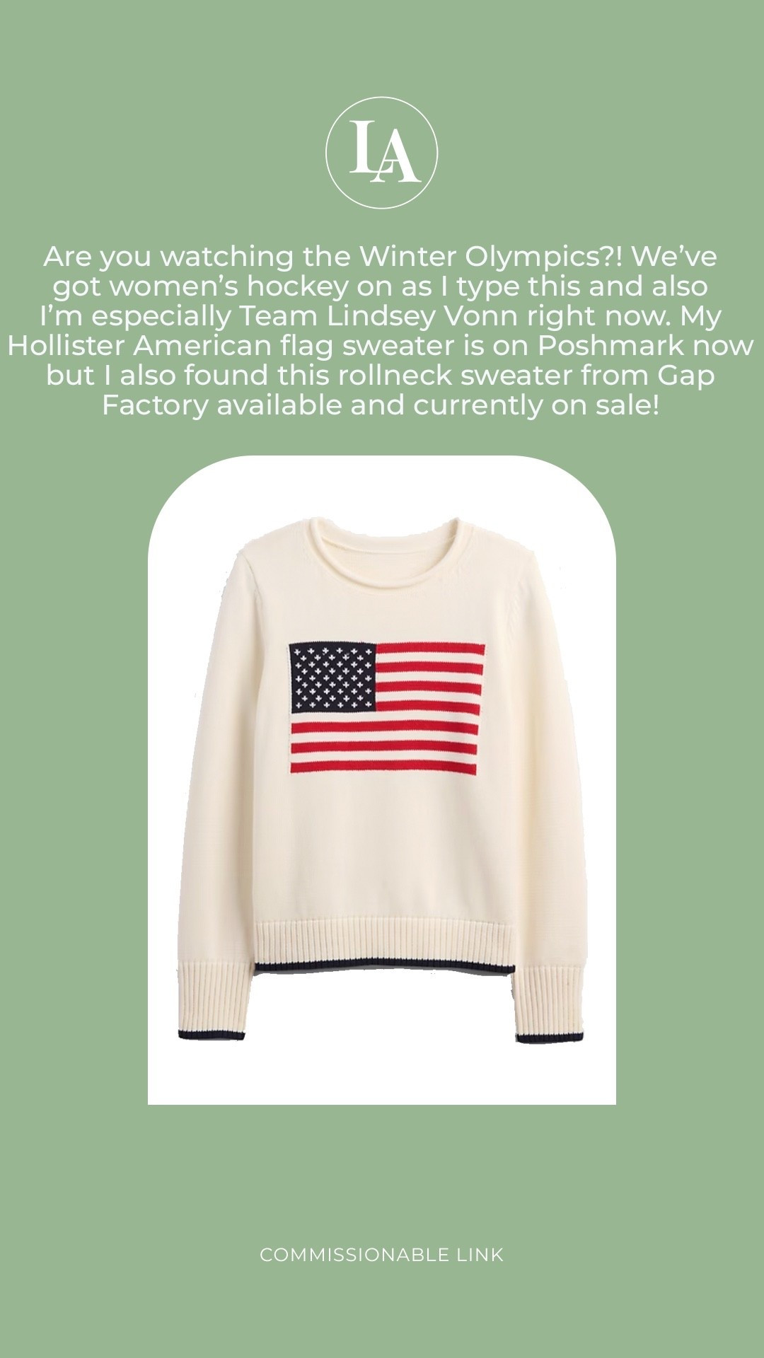 American Flag Sweater for the Winter Olympics! 