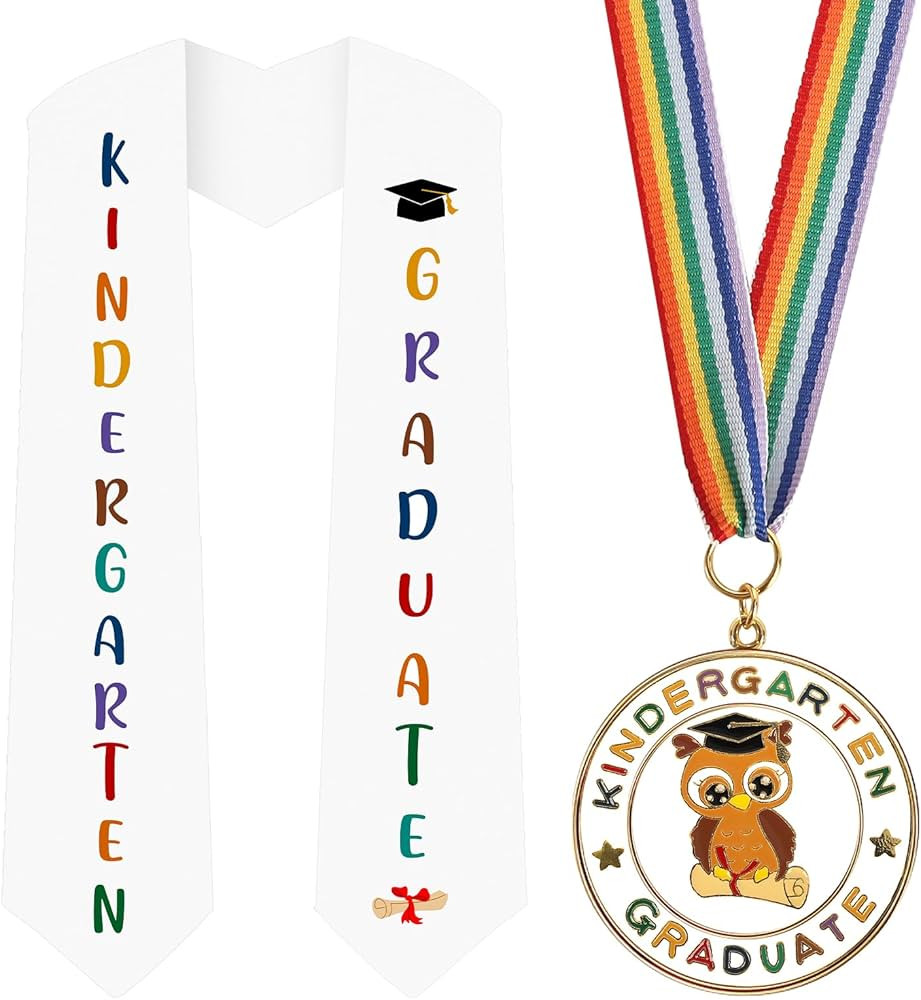 Metal Graduation Medal with Graduation Honor Stole Sash, Grad Award Medals with Lightweight Neck ... | Amazon (US)
