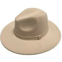 Cream Color Fedora Panama Upturn Wide Brim Cotton Blend Felt Hat | Etsy (UK)