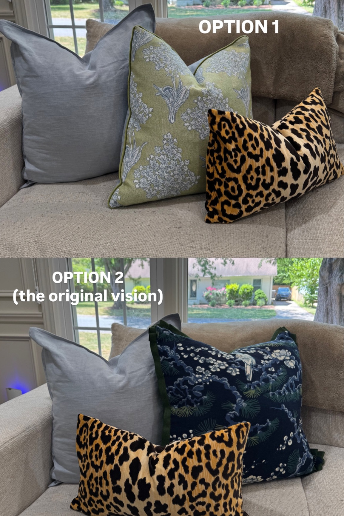 Living room pillows!

TIP: use your old pillows as inserts to save money!
