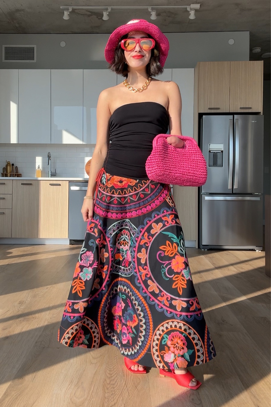 when a dress is both colorful & comfy >> perfect dress to take on vacay | wearing size xsmall #summerdress #colorfuldress #summeroutfit #vacationlook 