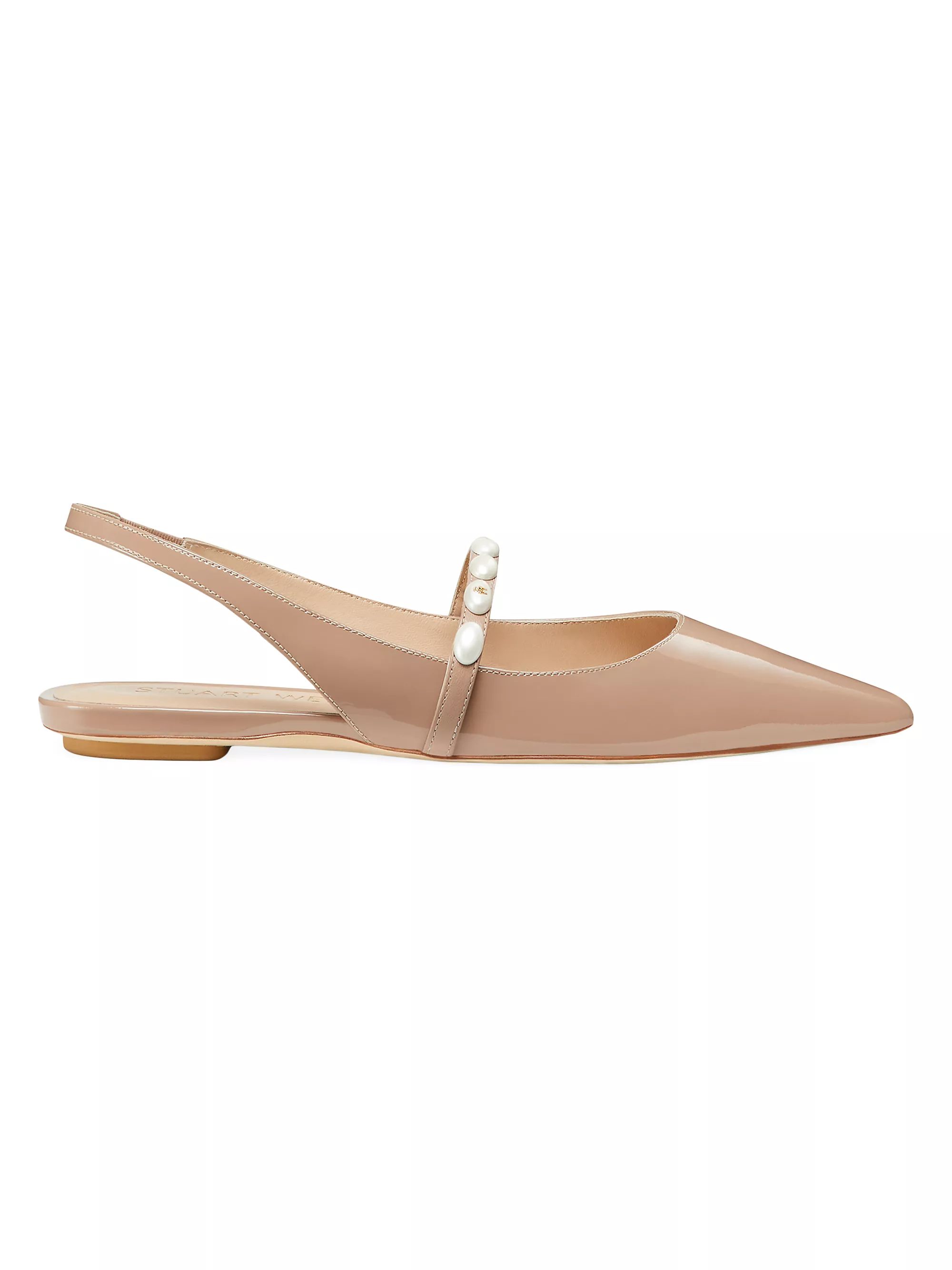 Emilia Pearlita Patent Leather Slingback Flats | Saks Fifth Avenue