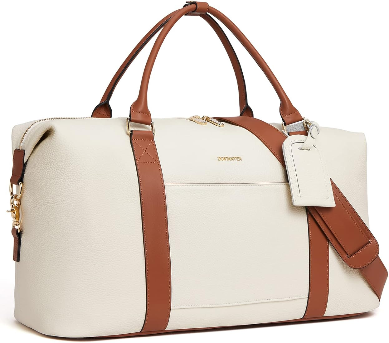 BOSTANTEN Weekender Bags for Women Leather Duffle Bag for Travel Overnight Duffel Carry on Large ... | Amazon (US)