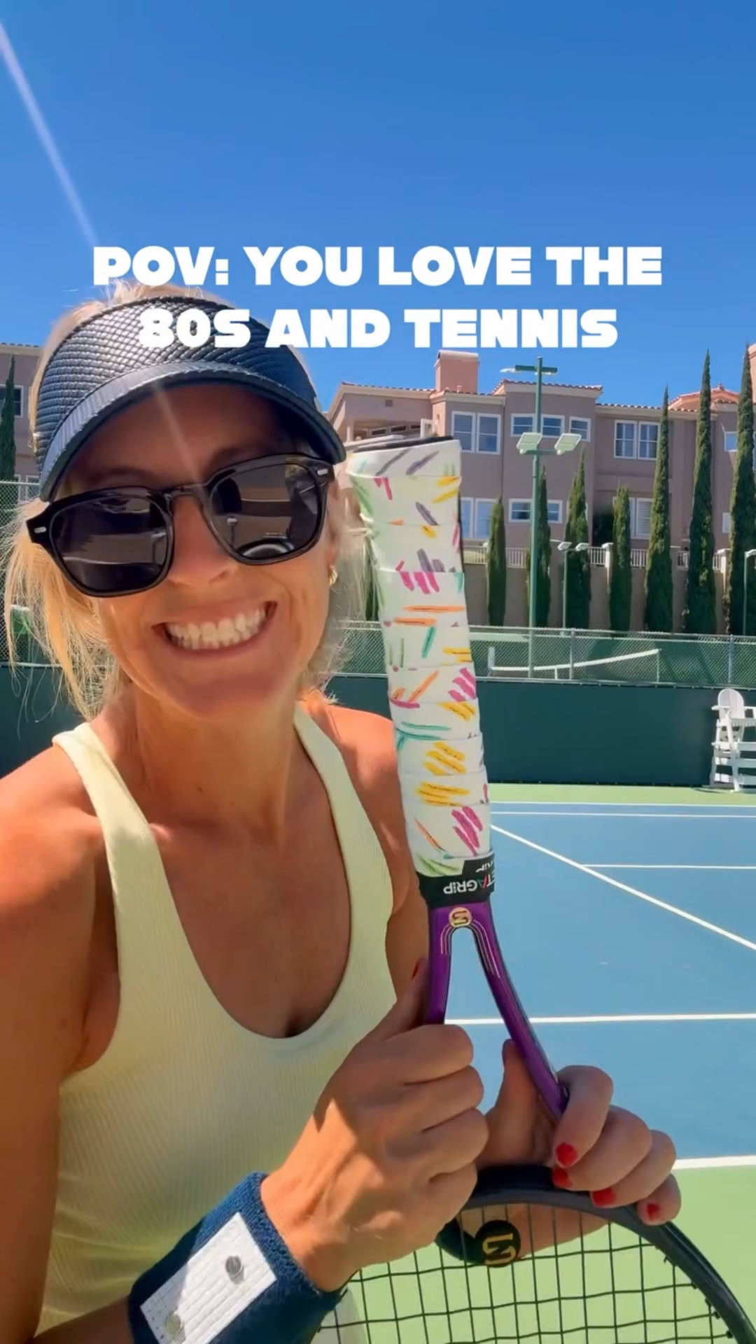 POV: you love the 80s and tennis 🎾📼

This 80s print overgrip from @getagripclub had to go on my new @head_tennis racket and apparently regripping takes me about 5 minutes🫣…. How long does it take you? 👀

#getagrip #tennis #overgrip #80sbabies 

Find them on Amazon, their website, or linked on my Amazon storefront ⬆️