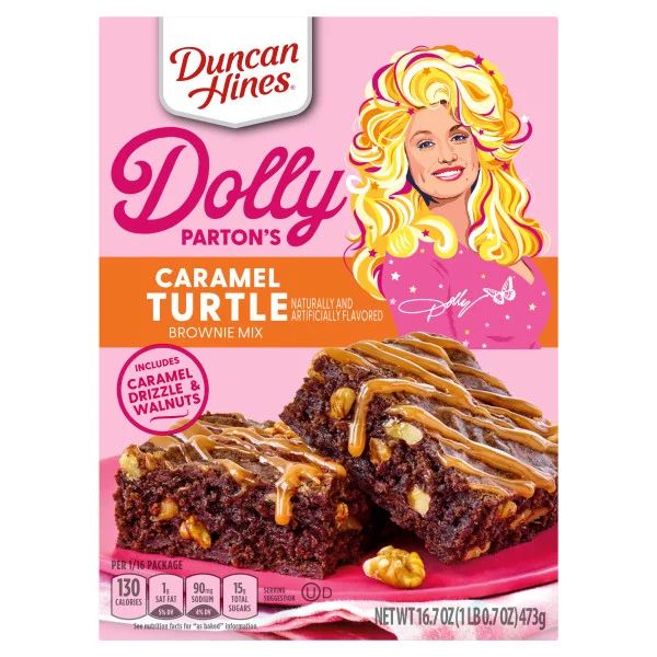 Duncan Hines Dolly Parton's Caramel Turtle Flavored Brownie Mix, 16.7 oz | Walmart (US)