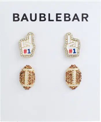 BaubleBar 2-Pack Assorted Football Stud Earrings | Nordstromrack | Nordstrom Rack