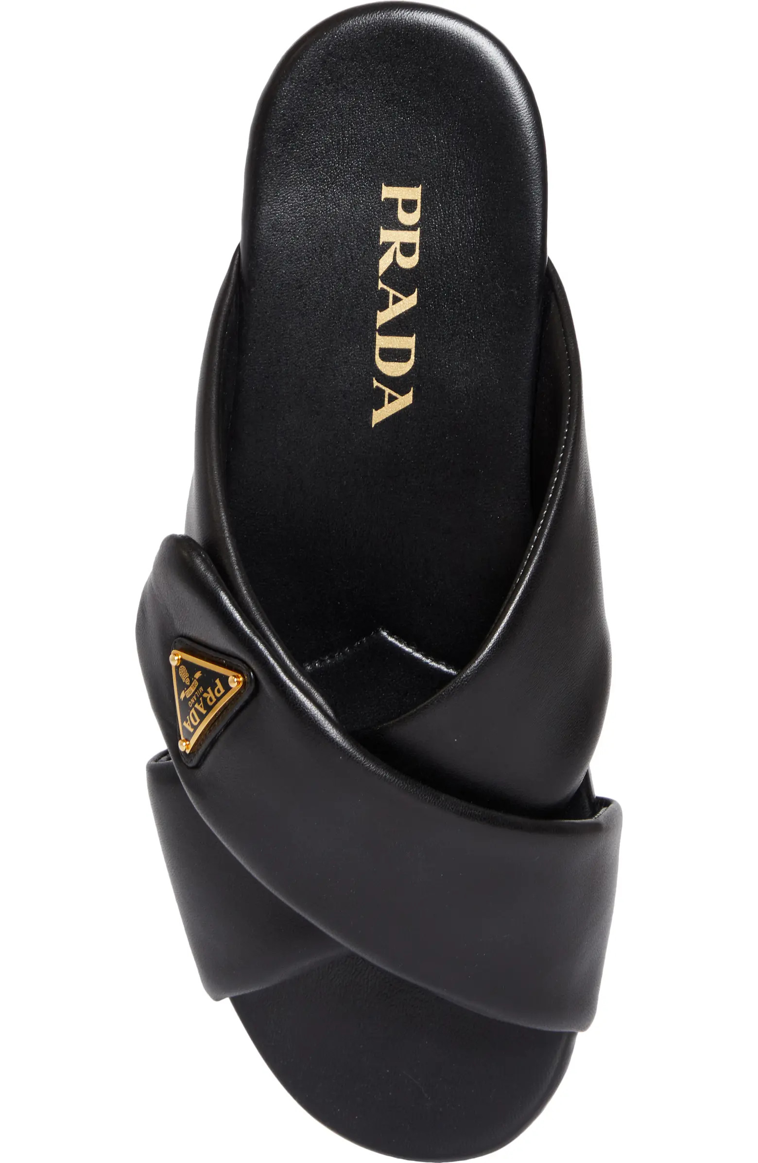 Prada Logo Crisscross Slide Sandal (Women) | Nordstrom | Nordstrom