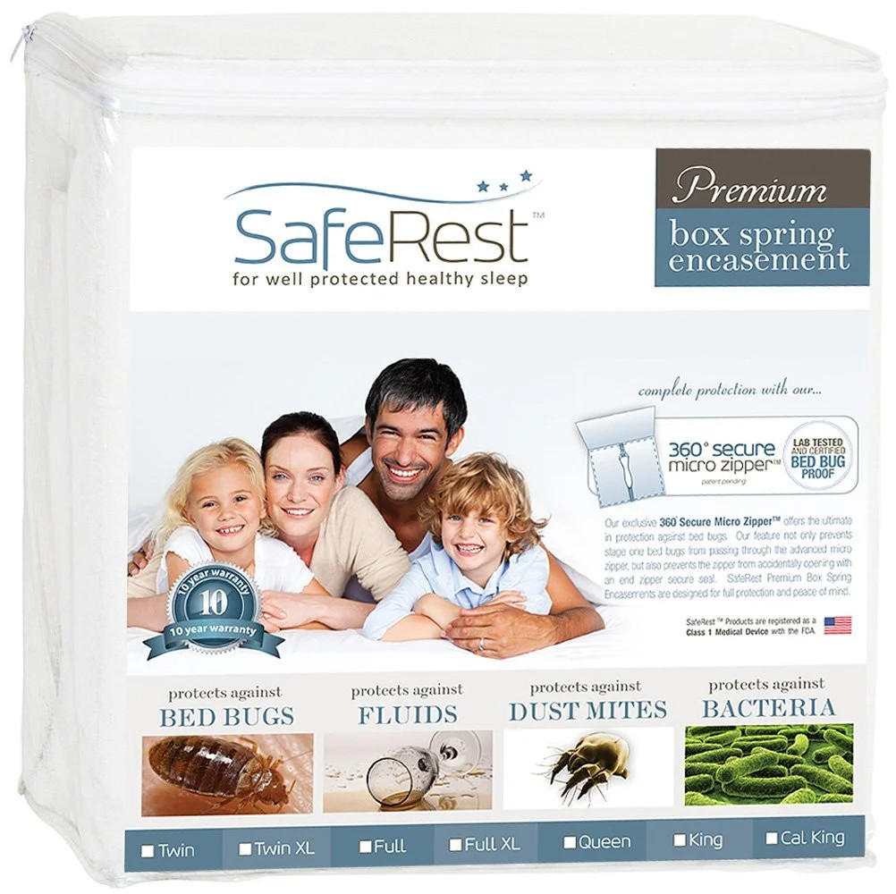 SafeRest Premium Box Spring Encasement - 100% Waterproof, Bed Bug Proof, Hypoallergenic, 360 Secu... | Walmart (US)