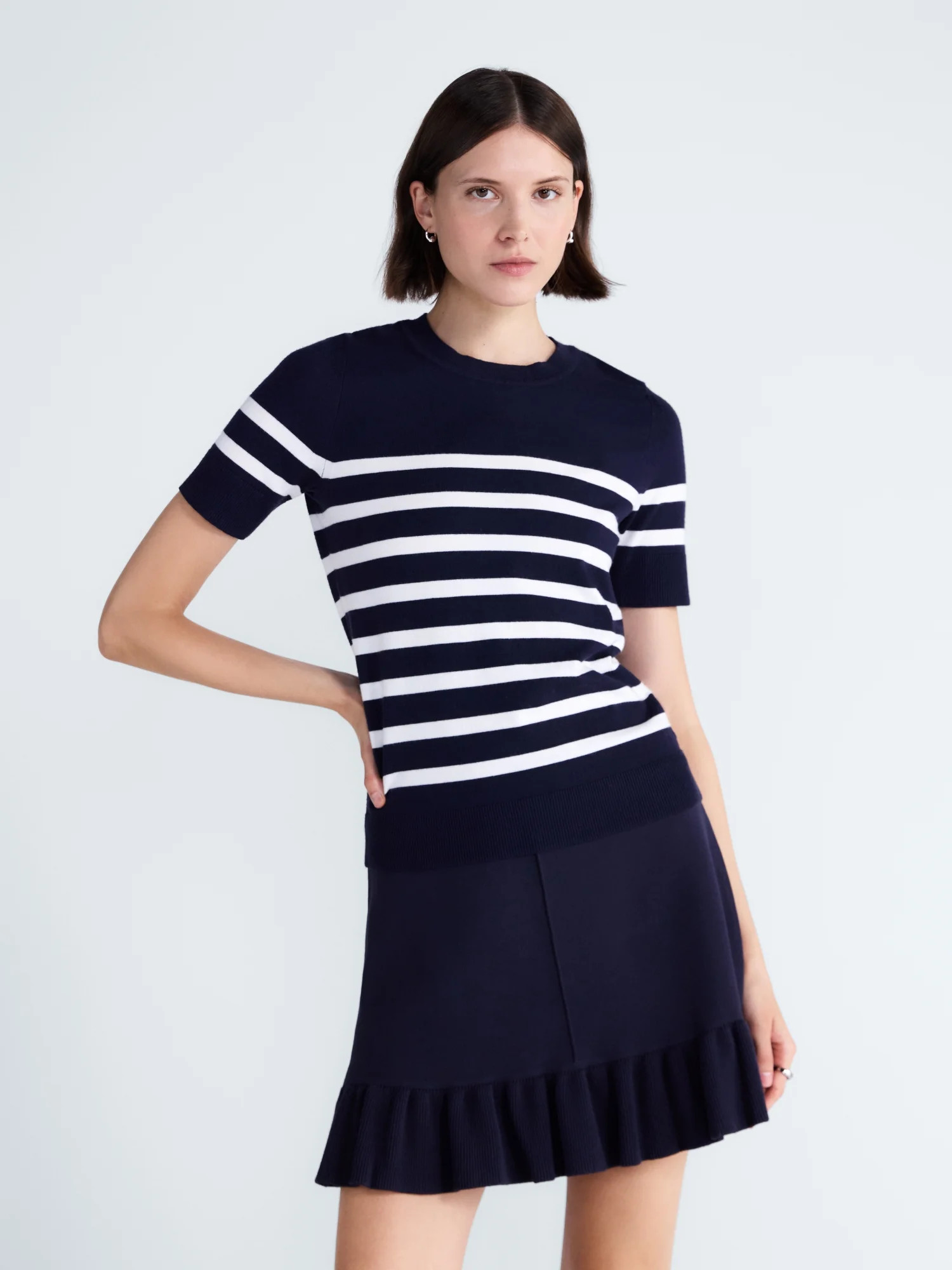 Free Assembly Women's Cozy Yarn Sweater Tee with Short Sleeves, Sizes XS-XXL | Walmart (US)