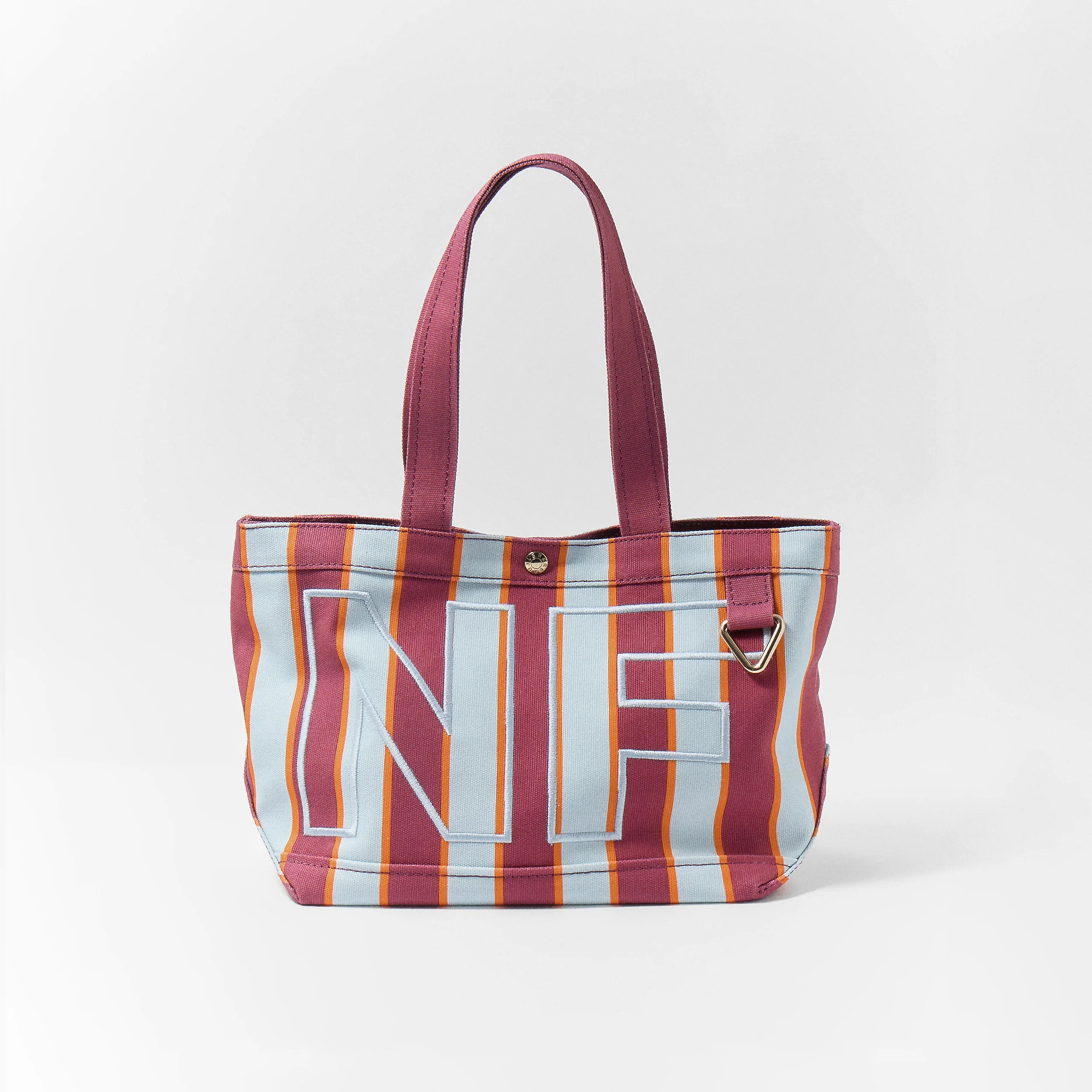 Striped Custom Alpha Tote - Punch | BaubleBar