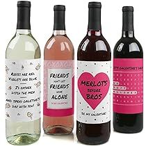 Big Dot of Happiness Be My Galentine - Valentine's Day Gift for Women and Men - Wine Bottle Label St | Amazon (US)