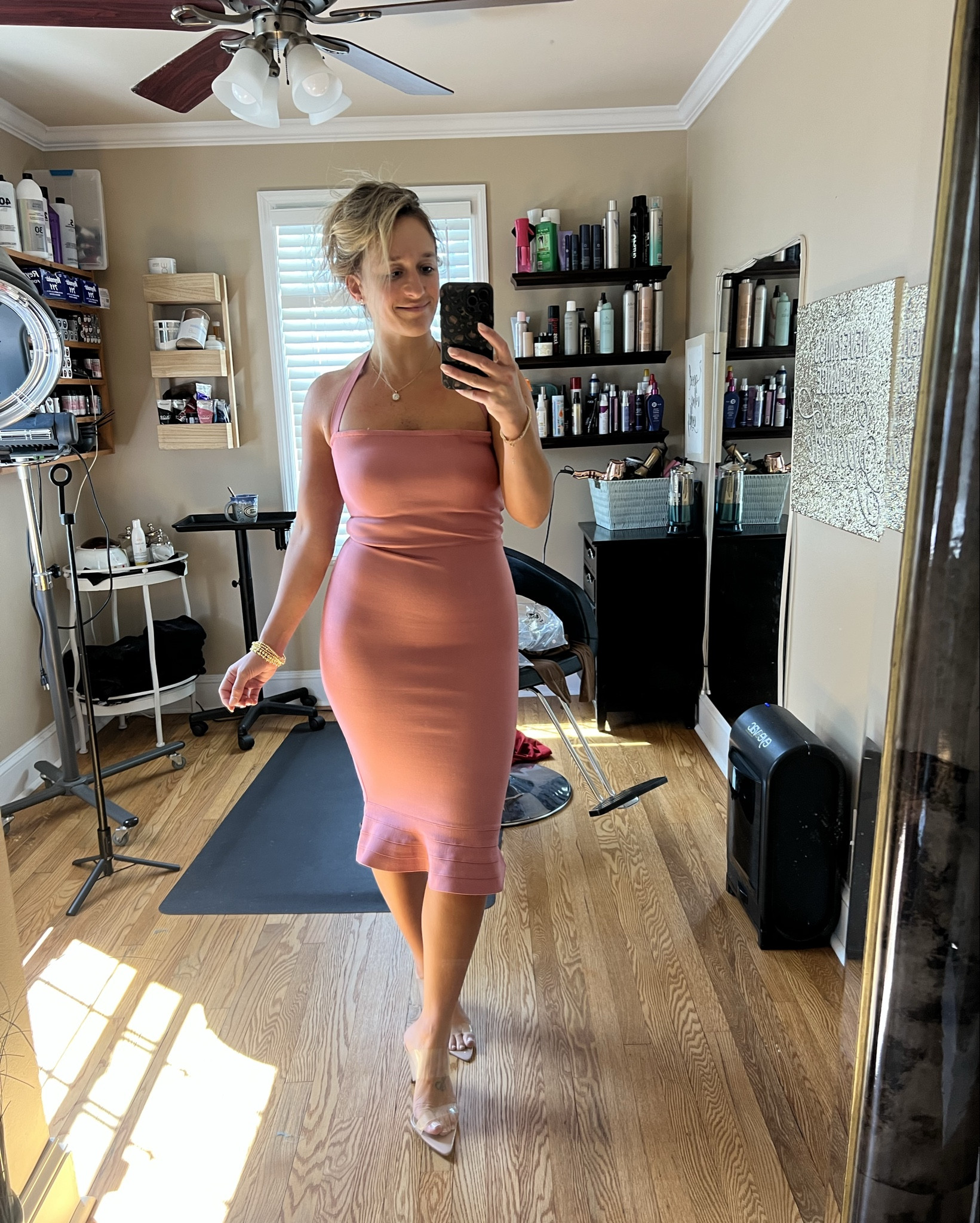 Dress ideas for spring/summer. This is extremely tight fitting and shows EVERY bulge. The neckline is GORGEOUS & so flattering!

Size: medium- but I recommend sizing up one!
.
.
Wedding guest dress dresses spring summer shower bridal formal mom style 

#LTKootd #LTKWedding #LTKMidsize