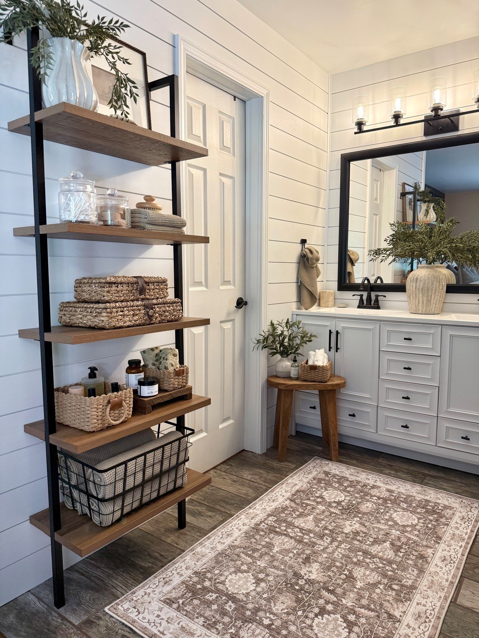 Bathroom Storage & Styling Must-Haves

Follow @farmtotablecreations on Instagram for more home finds and styling tips!

I love how this bathroom came together with the perfect balance of function and style. From woven baskets that keep everything organized to a chic runner rug that adds warmth and texture, every detail is thoughtfully layered. This shelf is a game changer for storing essentials while keeping the space looking curated and cozy.

#bathroomdecor #bathroomorganization #modernfarmhouse #bathroommakeover #organizedliving #homedecor #bathroomstorage #bathroomstyling #neutraldecor #amazonhome #ltkhome #ltkfinds #bathroomdesign

#LTKHome #LTKSaleAlert