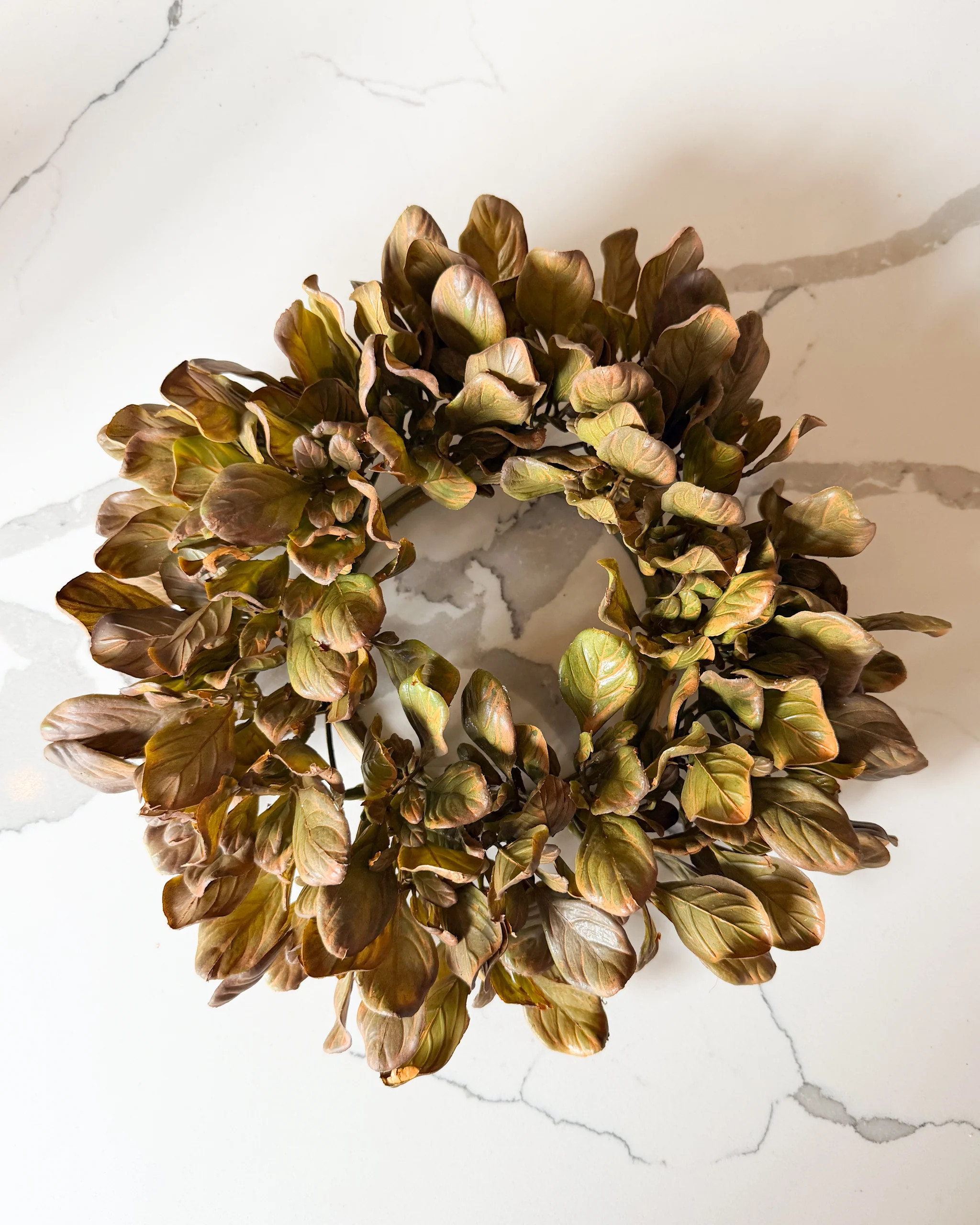 Golden Meadow Leaf Candle Ring | MJHome