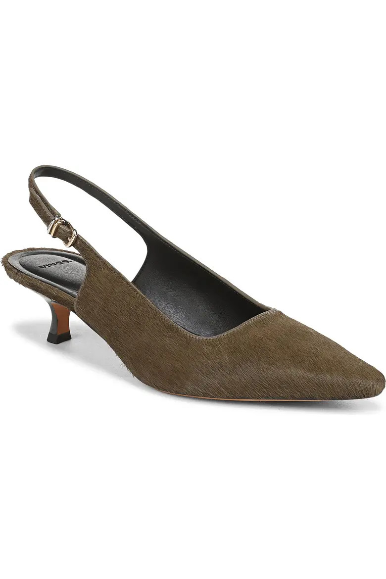 Vince Sabra Slingback Kitten Heel Pump in Black at Nordstrom, Size 9.5 | Nordstrom
