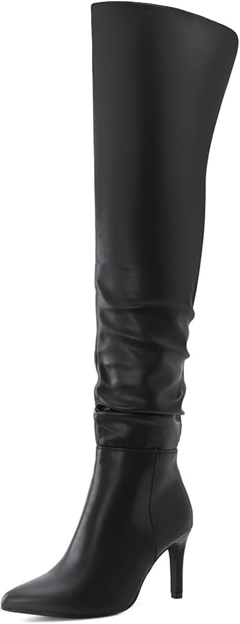 Shoe'N Tale Thigh High Boots for Women Over The Knee Stiletto Heel Pointed Toe Long Sexy Boots | Amazon (US)