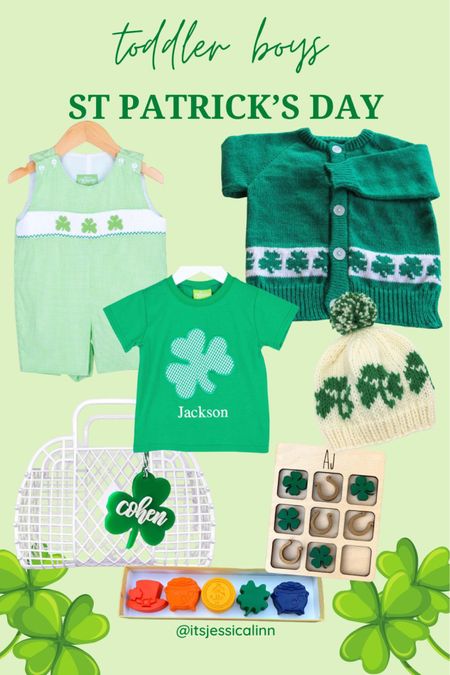 St Patrick’s day gifts for toddler boys
St Patrick’s day knitted cardigan Etsy 
St Patrick’s smocked embroidered clover boys outfit
St Patrick’s day baby hat
St Patrick’s day t shirt
Wooden at Patrick’s day tic tac toe
Retro jelly bag


Follow my shop @linnstyleblog on the @shop.LTK app to shop this post and get my exclusive app-only content!

#liketkit #LTKkids #LTKGiftGuide #LTKfamily
@shop.ltk
https://liketk.it/40Asd


#LTKGiftGuide #LTKkids #LTKfamily