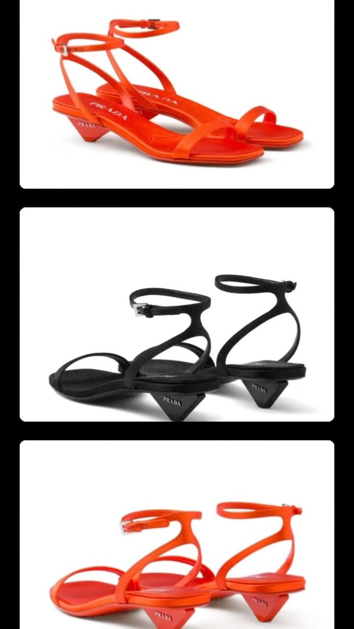 Triangle-heel satin sandals by @prada #ZETFavorites #GününCanısı sold @farfetch 

#LTKStyleTip #LTKShoeCrush