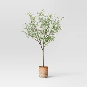 72" Olive Artificial Tree with Cement Pot - Threshold™ designed with Studio McGee | Target