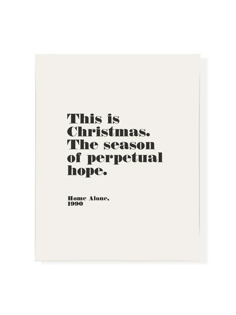Home Alone Hope | Alabaster | Canvas | Lindsay Letters, LLC