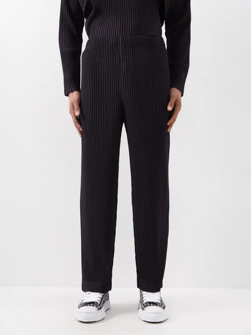 Homme Plissé Issey Miyake - Technical-pleated Jersey Trousers - Mens - Black | Matches (UK)