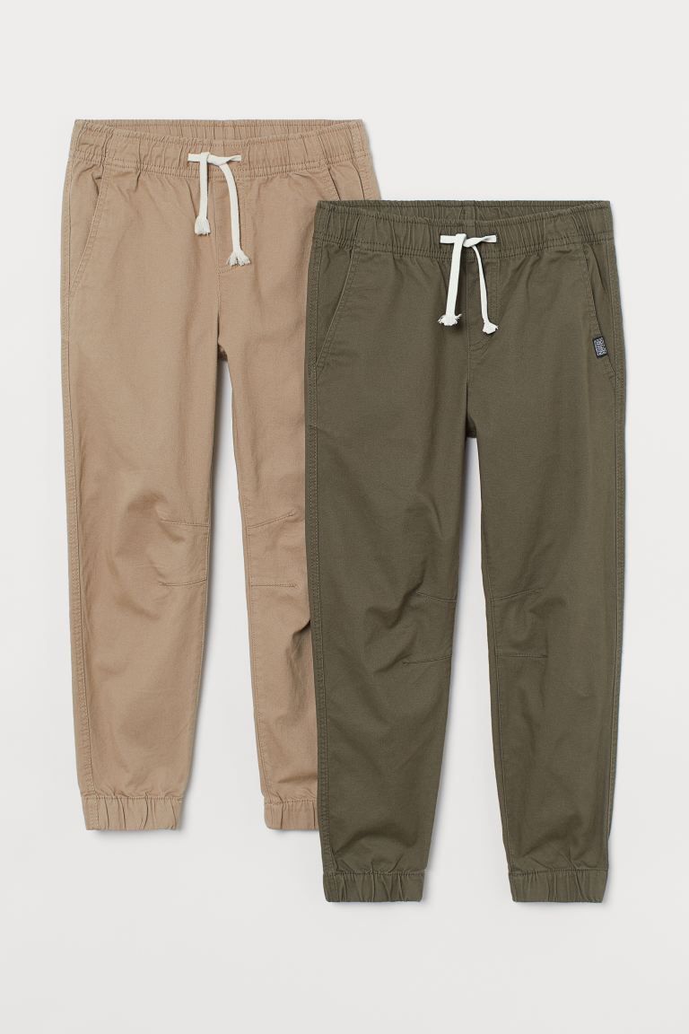2-pack Twill Joggers | H&M (US)