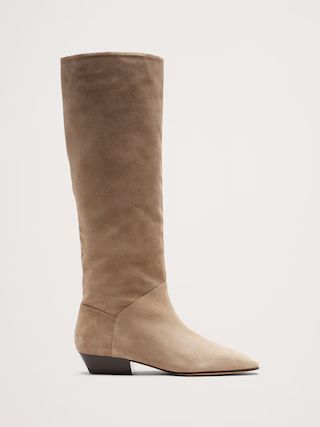 Italian Suede Knee-High Boot | Banana Republic (US)