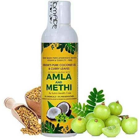 Vriddhi Amla Hair Oil with Methi and Curry Leaves for Natural Hair Growth 6.76 Fl Oz/200 ML | Walmart (US)
