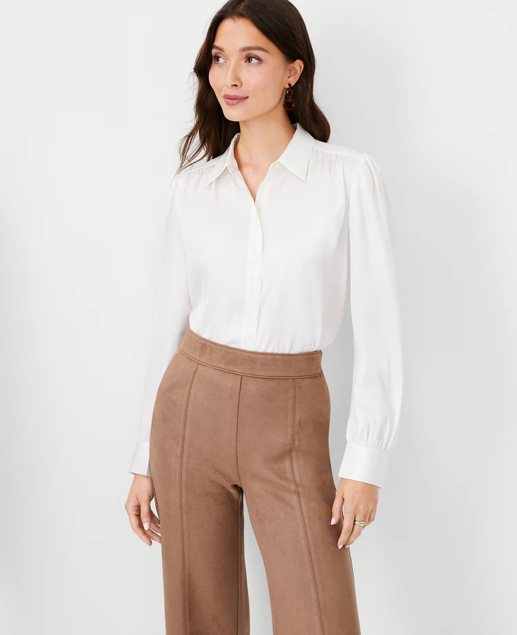 Collared Button Down Blouse | Ann Taylor (US)