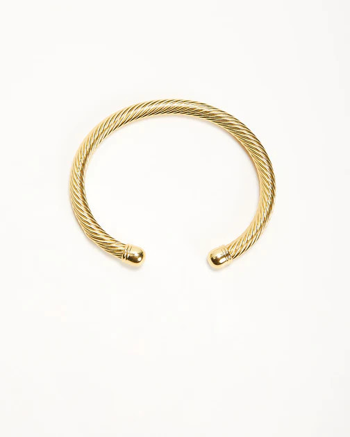 Doja Cuff Bangle Bracelet - Gold | VICI