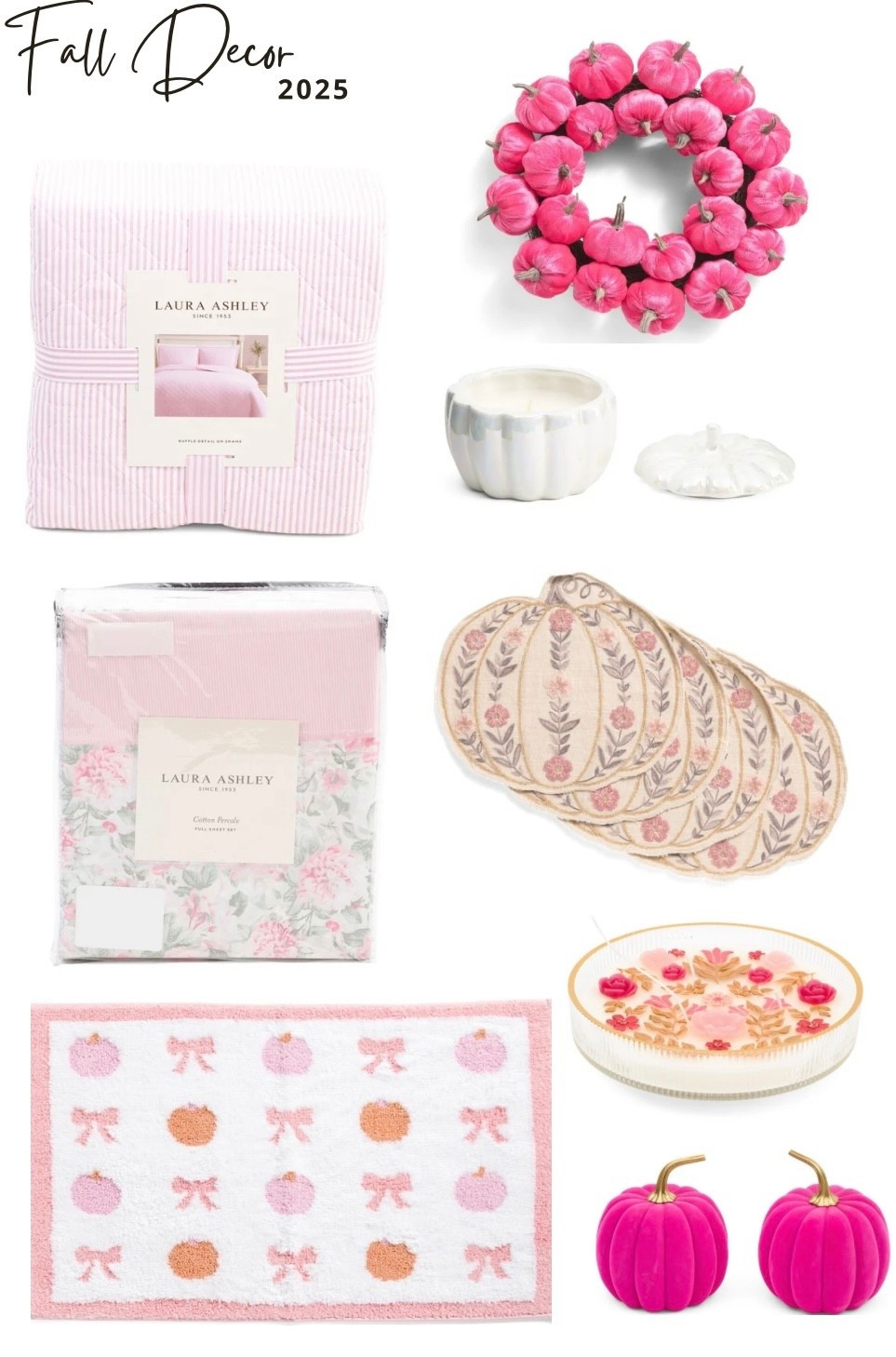PINK Fall Decor 2025 ( all items from Marshall’s online ) 

#LTKSeasonal #LTKautumn #LTKHome
