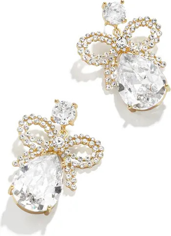 BaubleBar Pavé Bow Tie Drop Earrings | Nordstrom | Nordstrom