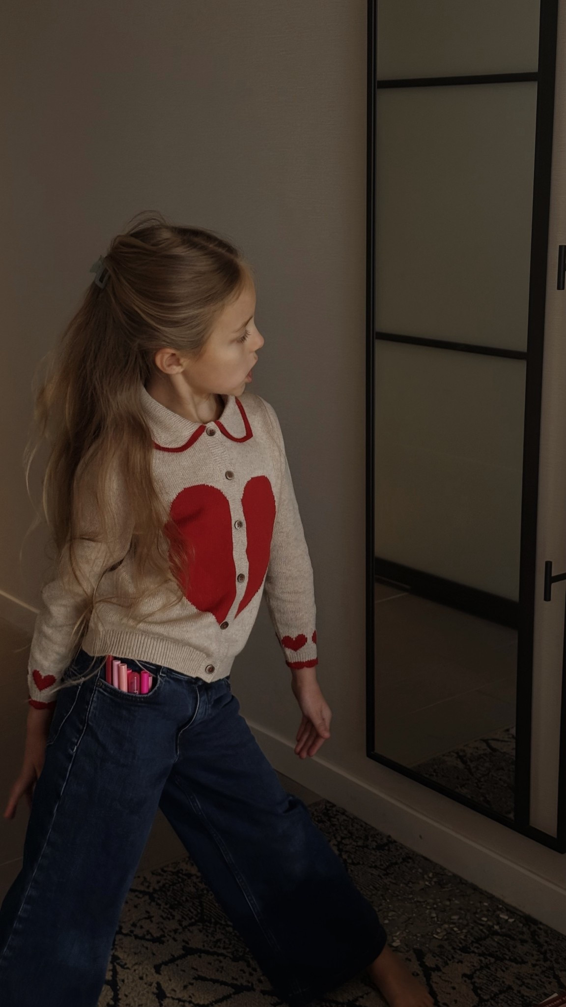 She’s obsessed with this sweater 🩷

#LTKKids #LTKootd #LTKValentine