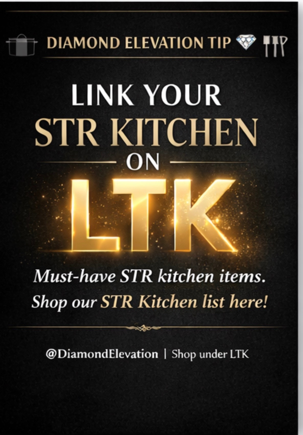 Your kitchen should work harder than you do.
These are my must-have STR kitchen items — linked and shoppable.

Shop our STR Kitchen List on LTK ✨
Diamond Elevation

Part 2 

#LTKHome #LTKTravel #LTKstorytime