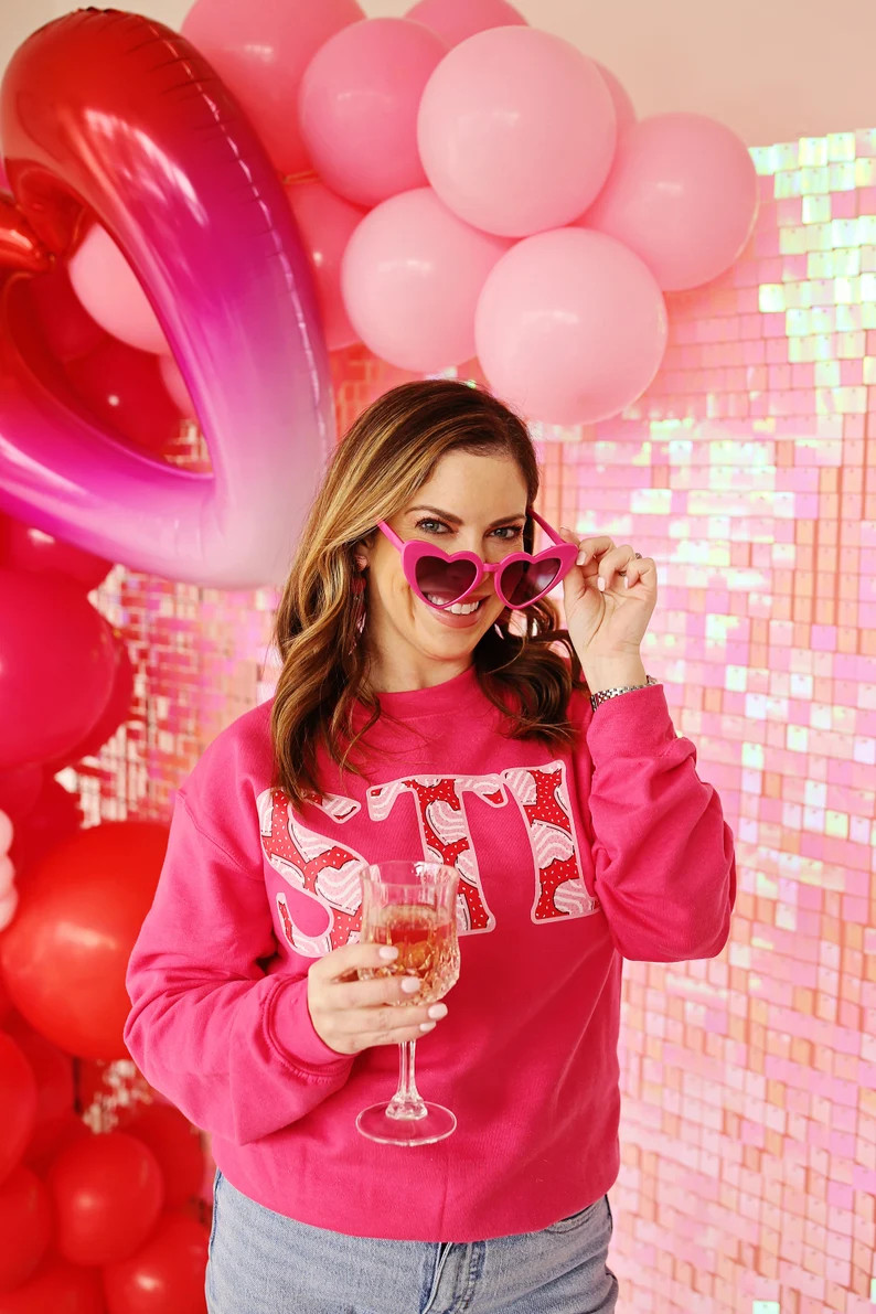 STL Valentine Heart Cakes Crewneck - Etsy | Etsy (US)