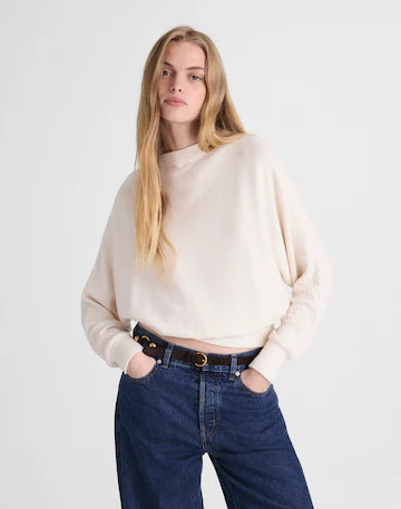 Mockneck Dolman-Sleeve Sweater | Madewell