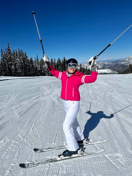 Ski outfit linked. Wearing size 6 in my pink ski jacket. Wearing 8 in high rise ski pants 

#LTKFind #LTKunder100 #LTKsalealert