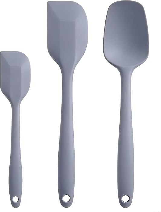 Silicone Spatula Set - Rubber Spatula - 600°F Heat Resistant Baking Spoon & Spatulas(Dark Grey) | Amazon (US)