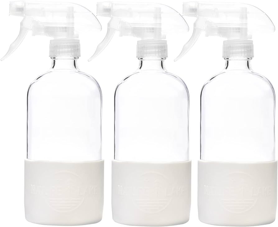 Nature Lake Glass Spray Bottles | 3 Pack | 16oz Refillable & Reusable Premium Container with Trig... | Amazon (US)