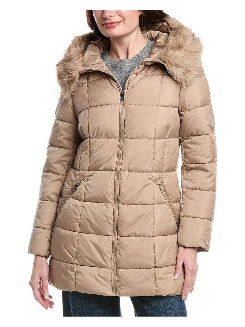 Tahari womens  Brie Medium Coat, xs, Beige | Walmart (US)