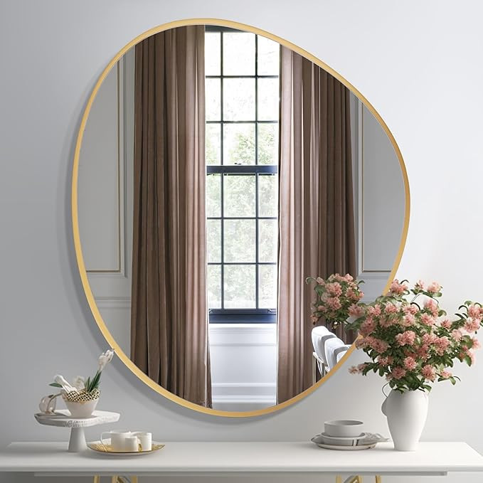 WallBeyond Asymmetrical Mirror, Irregular Wall Mirror, Abstract Wall Mirrors Decorative for Bedro... | Amazon (US)