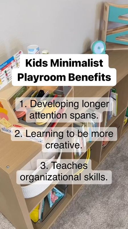 Minimalist Playroom 🖍️There are so many benefits to your kids having an organized and clutter free play space!We know what your thinking! No,we did not get rid of all their toys! We set up a toy rotation system, so that the room doesn’t feel overwhelming and kids are able to appreciate all the toys they have ❤️

#LTKhome #LTKfamily
