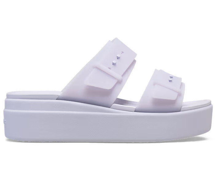 Brooklyn Buckle Frosted Low Wedge | Crocs (US)
