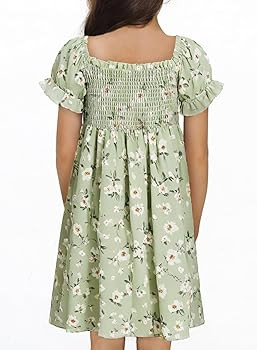 blibean Girls Summer Dress Tween Floral Boho Dresses Size 4-13 Years | Amazon (US)