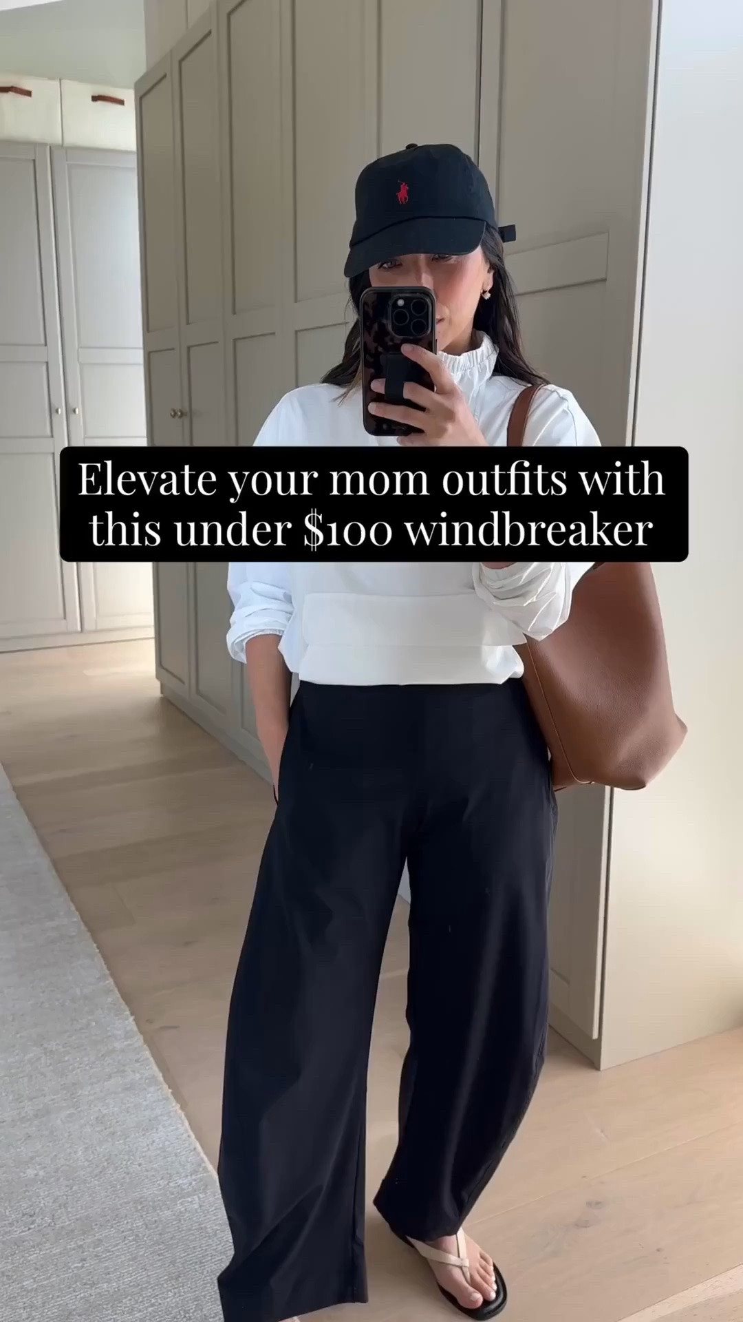 Low effort high reward school drop off outfit. 

Zella windbreaker xs
Everlane box cut tee medium
Ruti pants petite 4
Everlane Leather sandals 5
Quince bucket bag
Polo hat 
Electric picks earrings
Electric picks necklace

Petite style, athleisure, mom outfits

#LTKootd #LTKmomlife #LTKPetite