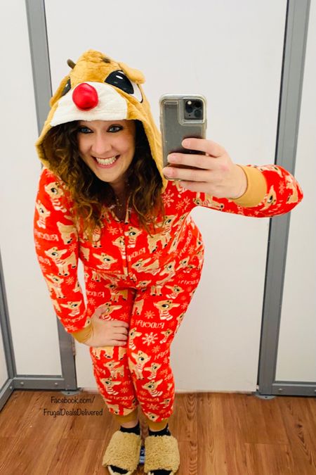Here's a secret - I have always avoided adult onesies in the past. I feel like they don't work for my curves and makes me feel nervous   LOL . BUT when I saw this rudolph onesie, I HAD to try it for ya'll bc it's TOO darn cute!! #ad.There are seriously a ton of cute ones currently at @walmart (l!nked below) for adults and kiddos! But if you're nervous like I was, I'm telling you to give it a try! I was pleasantly surprised, it's FUN and my kids think I AM THE COOLEST  now with my onesie to join theirs LOL It's again very soft, and I personally would size up for added comfort and roomie-ness.  ...Tell me which l!nked onesie is your fav! There is even the GR!NCH!

Follow my shop @FrugalDealsDelivered on the @shop.LTK app to shop this post and get my exclusive app-only content!

#liketkit     
@shop.ltk
https://liketk.it/3TUxG

Follow my shop @FrugalDealsDelivered on the @shop.LTK app to shop this post and get my exclusive app-only content!

#liketkit #LTKSeasonal #LTKstyletip #LTKunder50 #LTKstyletip #LTKSeasonal #LTKunder50 #LTKstyletip #LTKSeasonal #LTKHoliday #LTKSeasonal #LTKfamily #LTKHoliday #LTKHoliday #LTKSeasonal #LTKstyletip
@shop.ltk
https://liketk.it/3WlWM

#LTKGiftGuide #LTKsalealert #LTKHoliday